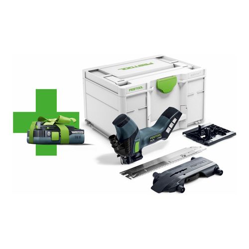 Festool ISC 240 EB Basic-4,0 Akku-Dämmstoffsäge mit bürstenlosem EC-TEC Motor und variabler Schnitttiefe für Dämmstoffe, 577058)