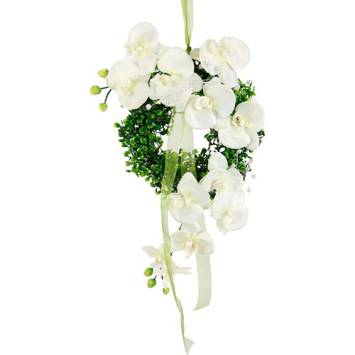 I.GE.A. Kunstkranz »Orchidee«, Buchskranz Festliche Dekoration Hochzeitsdeko Wanddeko