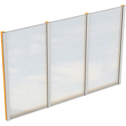 Carport-Seitenwand SKANHOLZ, braun (eiche hell), B:293cm H:200cm, Holz, Gartenhaus-Seitenwände, m. Polycarbonat, freistehend