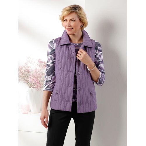 Steppweste CLASSIC, Damen, Gr. 54, lila (feige), 100% Polyester, Wattierung:100% Polyester, unifarben, Westen