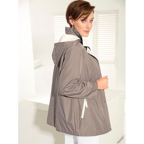 Funktionsjacke CLASSIC BASICS, Damen, Gr. 40, grau (taupe), 100% Polyester, unifarben, gemustert, mehrfarbig, figurumspielend, Jacken