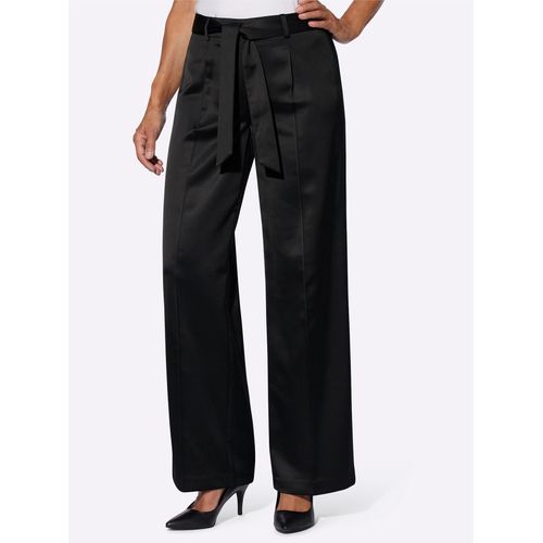 Bügelfaltenhose LADY, Damen, Gr. 21, Kurzgrößen, schwarz, 64% Viskose, 36% Polyester, unifarben, lang, Hosen