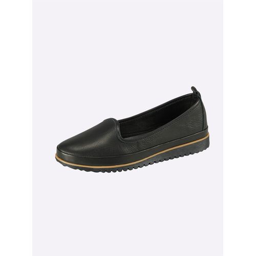 Slipper ANDREA CONTI, Damen, Gr. 40, schwarz, Glattleder, Leder, sportlich, Schuhe