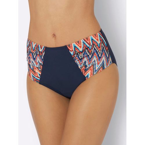 Bikini-Hose FEEL GOOD, Damen, Gr. 50, Normalgrößen, blau (marine, bunt, bedruckt), Elasthan, Polyamid, Badehosen