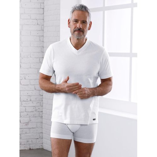 Unterziehshirt KINGS CLUB, Herren, Gr. 14, Normalgrößen, weiß, 100% Baumwolle, V-Ausschnitt, Kurzarm, Unterhemden