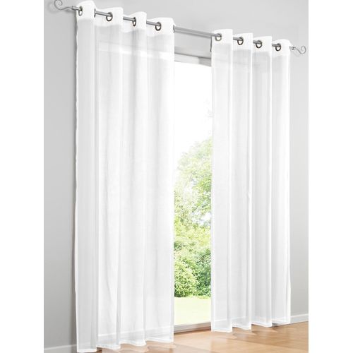 Gardine HEINE HOME Gr. 3, weiß, B:140cm H:225cm, Polyester, Gardinen