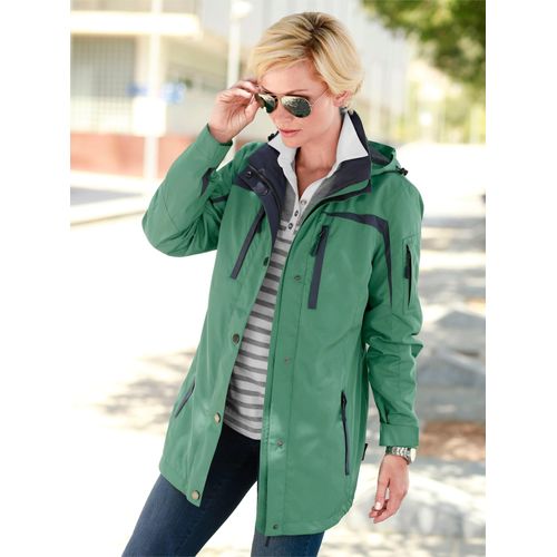 Funktionsjacke CASUAL LOOKS, Damen, Gr. 54, grün, 100% Polyester, unifarben, Jacken