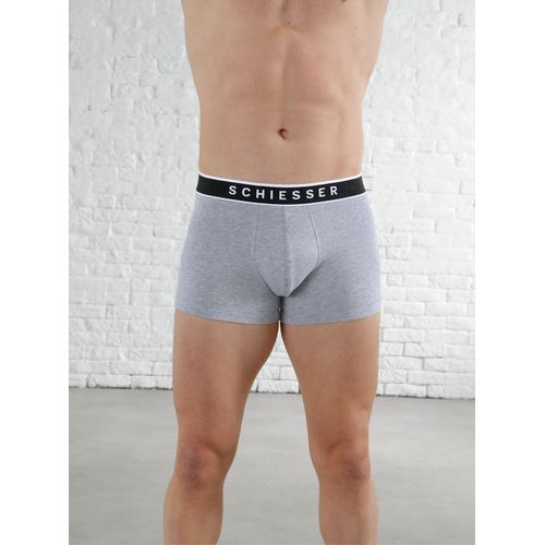 Panty SCHIESSER, Herren, Gr. 7, grau, 95% Baumwolle, 5% Elasthan, Unterhosen
