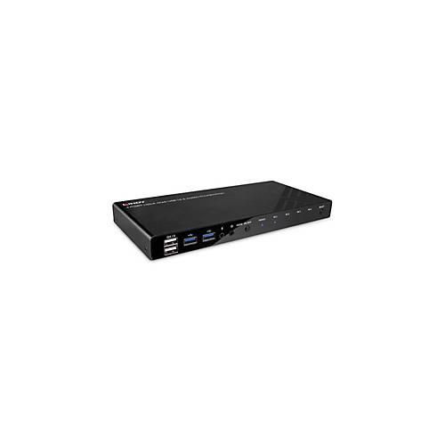 Lindy - KVM-/Audio-/USB-Switch - HDMI 4K60, USB 3.0 - 4 x KVM/Audio/USB - 1 lokaler Benutzer - Desktop