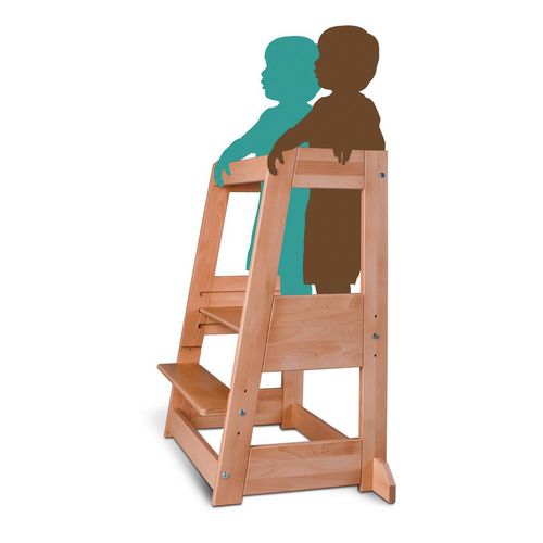 tiSsi Lernturm Felix , Buche , Holz , Buche , massiv , 54x95x45 cm , Babymöbel, Hochstühle & Zubehör, Lerntürme