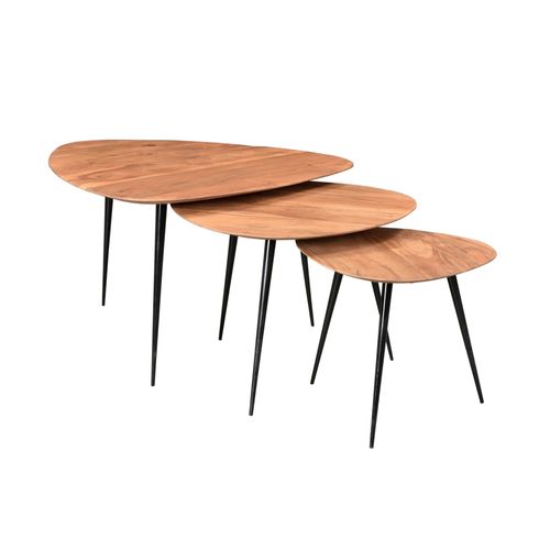 Couchtisch SIT, beige (natur), B:86cm H:47cm T:80cm, Tische, mit Massivholzplatte aus Akazie