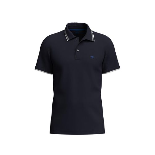 Poloshirt FYNCH-HATTON, Herren, Gr. 4XL, blau (navy), Piquu00e9, Obermaterial: 100% Baumwolle, unifarben, casual, gerade hüftbedeckend, Rundhals, Kurzarm angesetztes Bündchen, Shirts, mit Logo-Stickerei