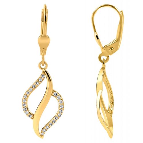 Paar Ohrhänger ADELIA´S, gold, Ohrringe, Damen, Damen, Gelbgold 375