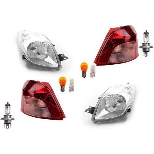 Johns, Scheinwerfer Heckleuchten Set Links Rechts passend für Toyota Yaris Leuchtmittel 811700D120 811300D120