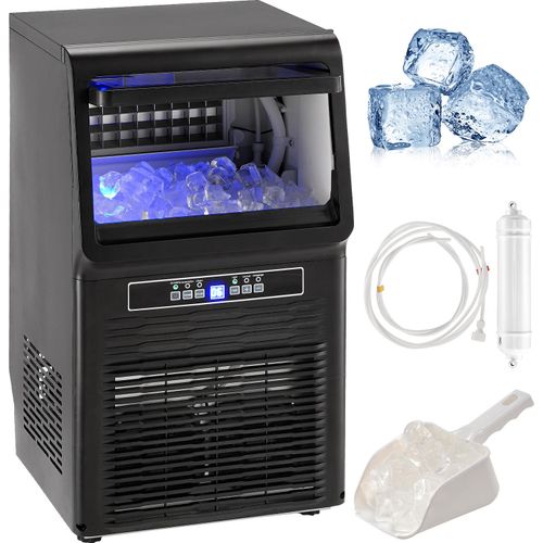 SucceBuy Kommerzieller Eisbereiter 70 lbs/24h, Eismaschine mit 36 Würfeln in 12-15 Min, freistehendes Gehäuse, 11 lbs Stauraum, LED-Digitalanzeige, für Bar, Zuhause, Büro, Restaurant