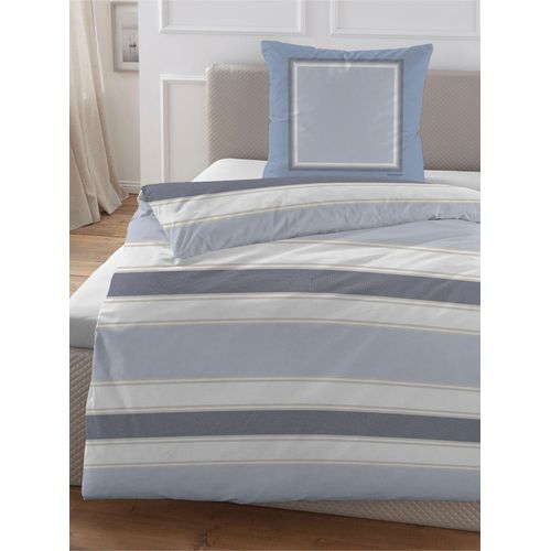 Bettwäsche Gr. 2, blau, B/L: 155cm x 220cm, Renforcé, B/L: 80cm x 80cm, Renforcu00e9, 100% Baumwolle, Bettwäsche