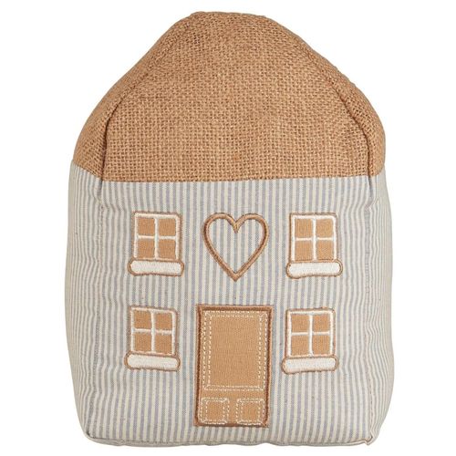 IB Laursen Türstopper Haus Baumwolle, gefüllt, 15 x 9 x 22 cm, hellblau