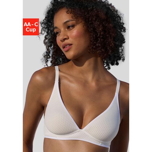 LASCANA Bralette-BH, ohne Bügel mit Cups aus gemustertem Spacer-Material, Basic Image