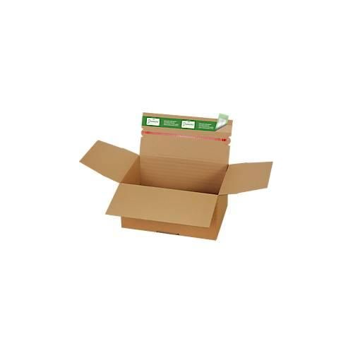Versandkartons Grünmarie®, 234 x 169 x 60-125 mm, Format A5/höhenvariabel, Automatikboden, bis 20 kg, 100 % recycelbar, FSC®-Wellpappe, braun, 25 St.