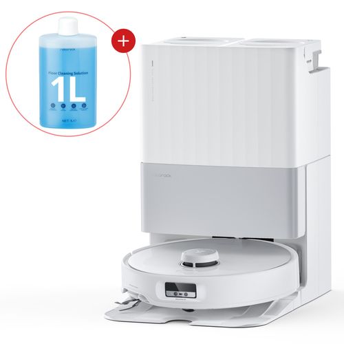 Roborock Qrevo Edge Staubsauger Roboter mit Wischfunktion 18.500 Pa (VS Qrevo curv), inkl. 1L Bodenreiniger,Dual Anti-Tangle, 75°C Heißwasser