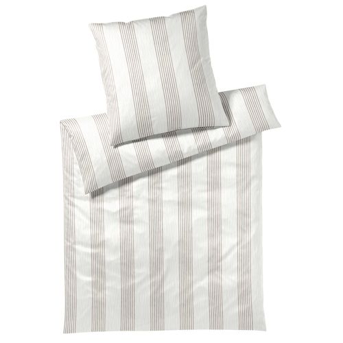 Bettwäsche ELEGANTE, beige (sand), B/L: 135cm x 200cm, , Mako-Satin, B/L: 80cm x 80cm, Mako-Satin, Obermaterial: 100% Baumwolle, Bettwäsche, angenehmes Hautgefühl