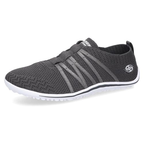 Barfußschuh DOCKERS BY GERLI, Damen, Gr. 38, grau (dunkelgrau), Textil, sportlich, Schuhe, Schlupfschuh, Sneaker, Sommerschuh in lässiger Strick-Optik