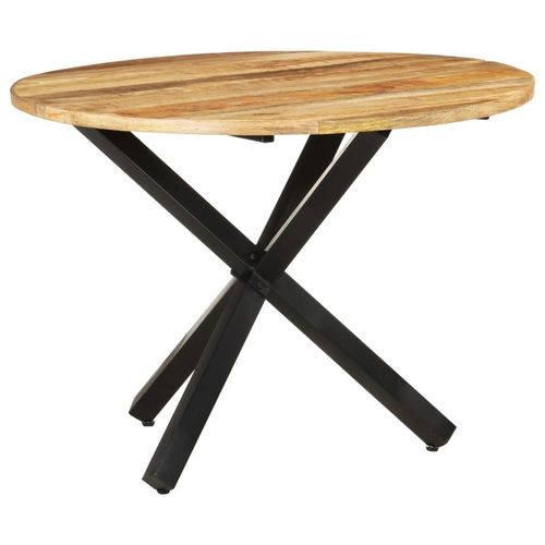Esstisch Massivholz Mango | Größe: Ø 100 x 75 cm | Material: Raues Mangoholz