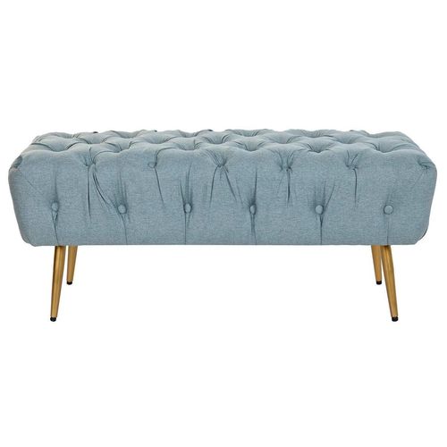 Hocker DKD Home Decor 103 x 46 x 42 cm Blau Gold Metall