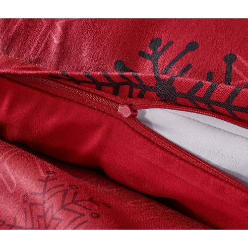 Tchibo - Microfaser-Flanell-Bettwäsche - rot