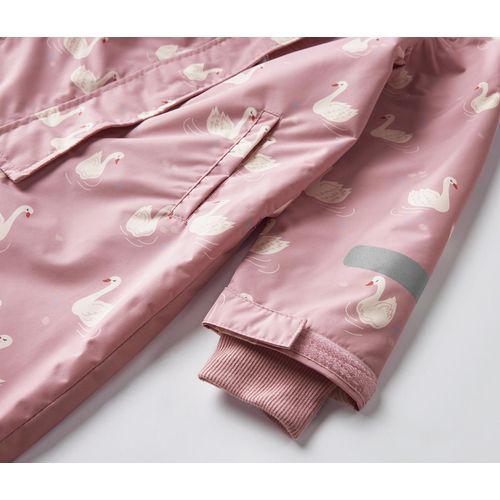 Tchibo - Kinder-Regen-Einteiler - Herren - Gr. 122/128 - rosa/print