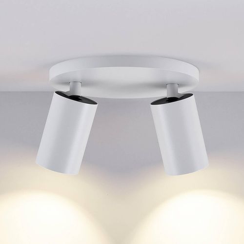 Deckenspot CAN TILT, weiß, Ø 20 cm, 2-flammig, Metall, GU10