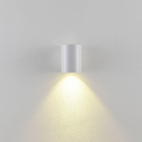 Außenwandlampe CAN, weiß, 1-flg., Ø 8 cm, IP65, Metall, GU10