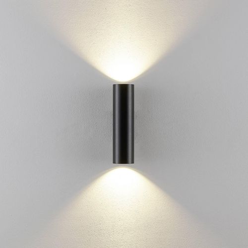 Wandleuchte CAN, schwarz, 2-flg, Höhe 22 cm, Metall, GU10