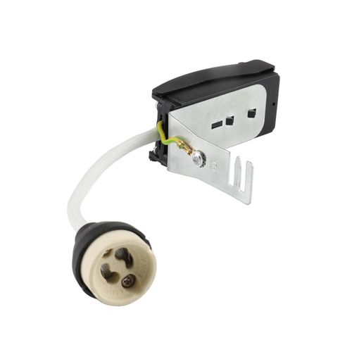 GU10-Fassung mit Abstandshalter, weiß, Kabel 10 cm max. 35 W