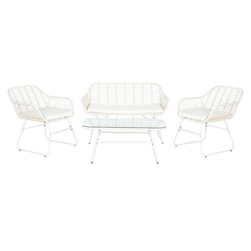 Gartenmöbel DKD Home Decor Weiß 124 x 74 x 84 cm (4 Stücke)