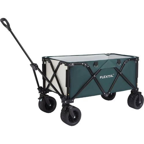 Flextail Faltbarer Bollerwagen - Klappbarer - Ezy Wagon – 100KG belastbar – Schwarz