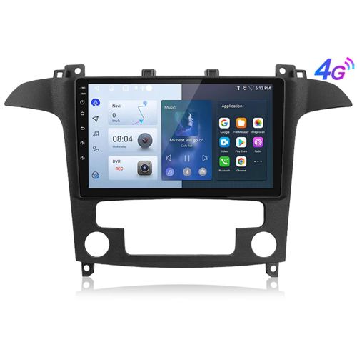 4G SIM Carplay 9 Zoll Andriod13 Autoradio GPS Navi Für Ford S-Max 2007-2008 RDS DSP FM WIFI BT DAB+ SWC 4+64G 8Kern