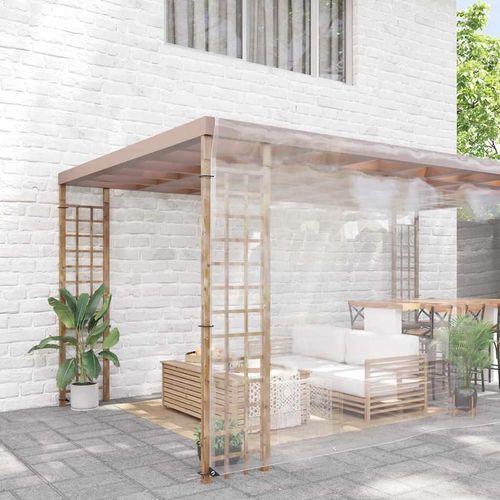 vidaXL Transparente Plane mit Ösen 8x8 m PVC
