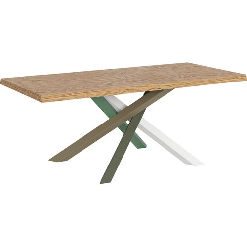 Fester Tisch 90x180 cm Versalux entrindete Eichenbeine 4/A