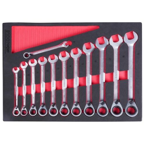 Weber Tools Ratschen-Ringgabelschlüsselsatz WT-8912