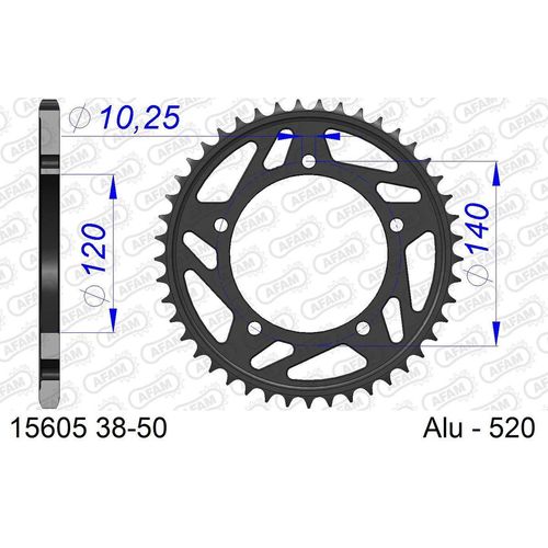 AFAM Kettenrad 15605-44