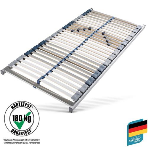 Lattenrost BECO "Perfekta 200", grau (grau foliert), B:100cm H:7cm L:200cm, Lattenroste, Lattenrost in verschiedenen Größen, extra stabiler Lattenrost