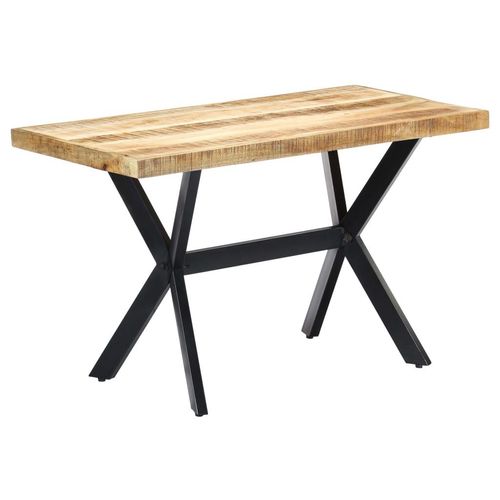 Esstisch Massivholz Mango Und Stahlgestell 180 Cm | Farbe: Hellbraun | Größe: 120 x 60 x 75 cm