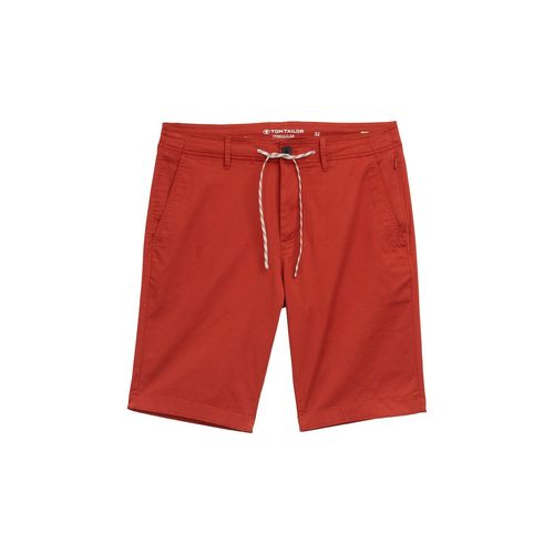 TOM TAILOR Herren Lightweight Chino Shorts mit Kordelzug, orange, Uni, Gr. 40