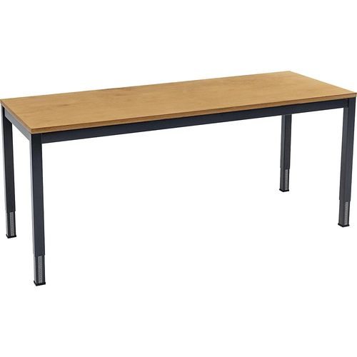 eurokraft basic Höhenverstellbarer Arbeitstisch, Vierkantrohr 45 x 45 mm, Multiplexplatte, BxT 1800 x 900 mm Image