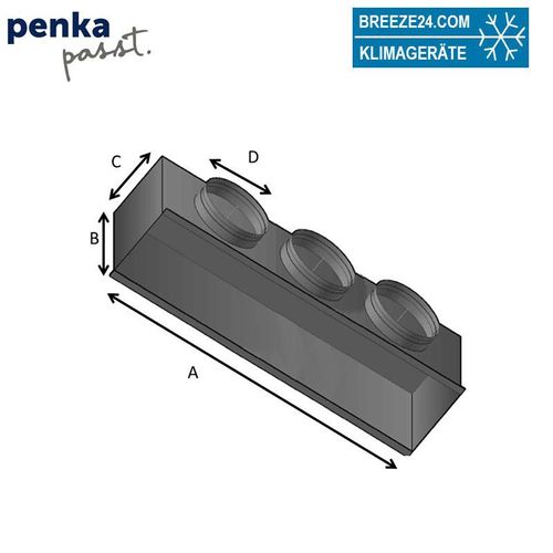 Penka Kanaladapter mit 3 Anschlüssen