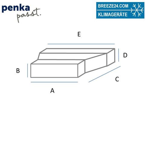 Penka Kanaladapter Anschluss eckig
