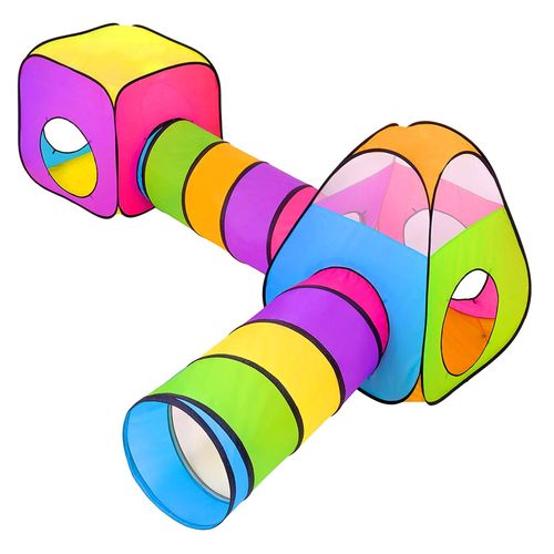 Grafner Spielzelt 4 in 1 Kinderzelt Babyzelt mit Krabbeltunnel