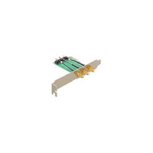 Delock Mini PCI Express ></noscript> PCI Express x1 + 3 RP-SMA Ports - Riser Card