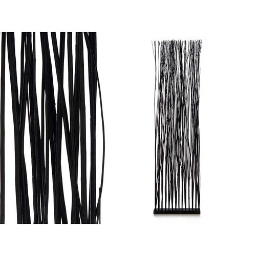 Spanische Wand Varas Schwarz Weidenholz 50 x 185 x 12 cm